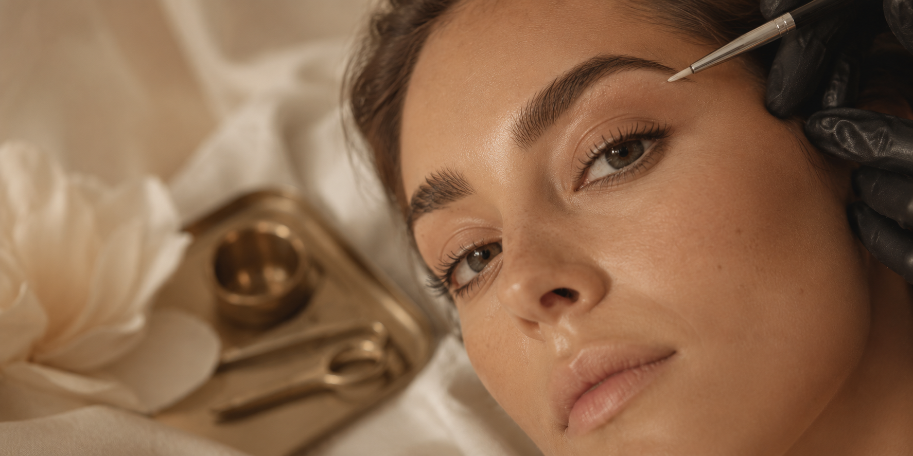 Close-up of a refined, defined brow